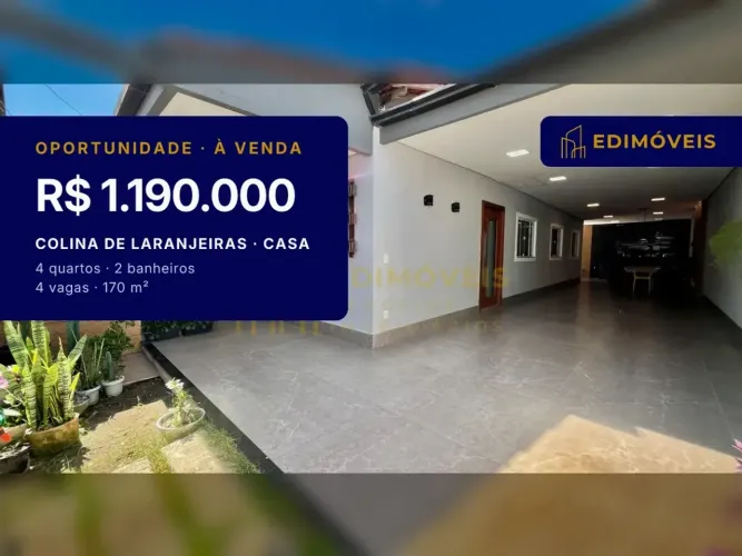 Incrível Casa com 4 Quartos e Energia Solar em Colina de Laranjeiras