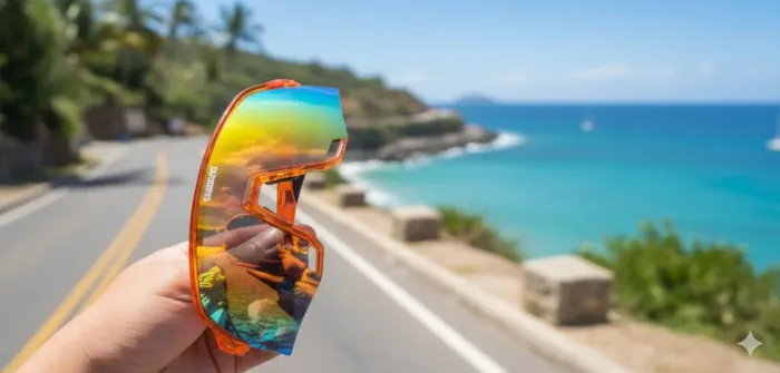 Vendo óculos Shimano Ciclismo espelhado elegante