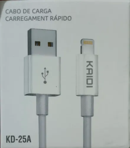 Cabo de Carga Rápida KAIDI KD-25A - Alta Qualidade e Desempenho
