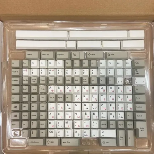 Keycaps Beige Cyrillic Shenpo PBT