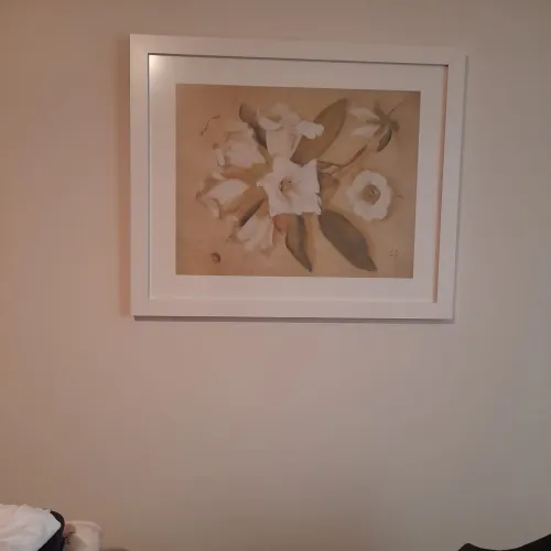 Quadro flores branca