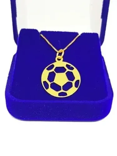 Pingente Time Bola  Futebol Ouro 18 Kilates Peso 1.00 Grama 15 mm Ouro Maciço             