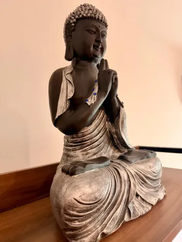Escultura Buda Grande 45cm - Peça Decorativa Sofisticada e Imponente