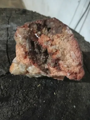Quartzo hematoide,rosa bruto peça única para colecionadores