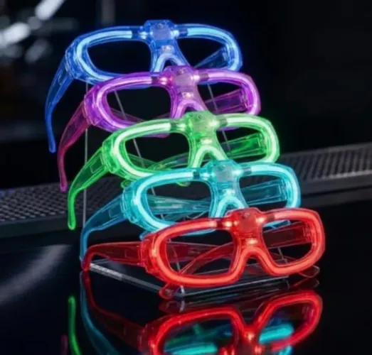 Óculos de led para festas