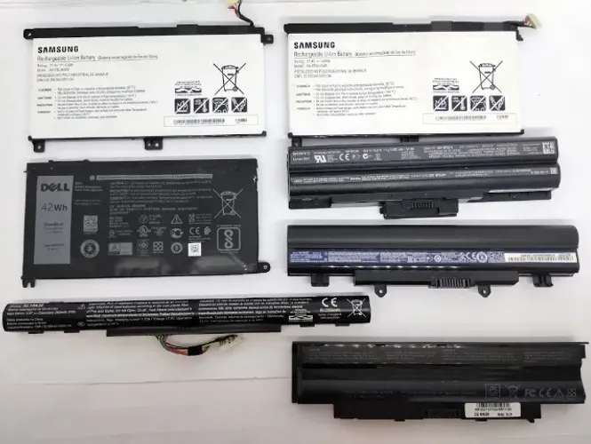 Kit 7 baterias Notebook - Com defeito