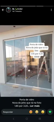 Porta de vidro 1.85 por 3.20