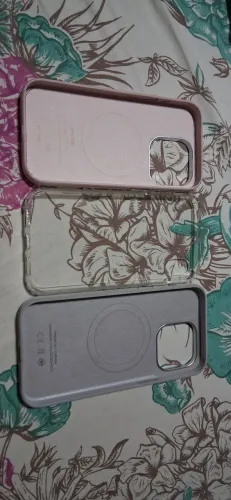 3 capas de iPhone 1 de camurça 1 de silicone 1 de couro