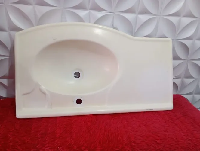 pia de banheiro material tipo fibra de plástico