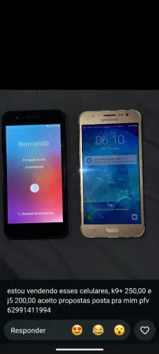 Celular k9+ e j5 
