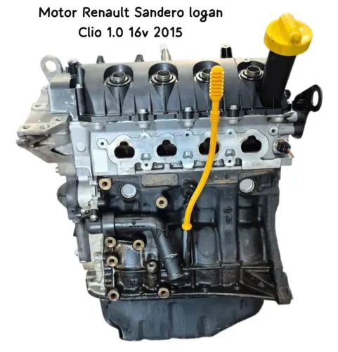 Motor Sandero/Logan 1.0 16v 2015 com baixa e nota