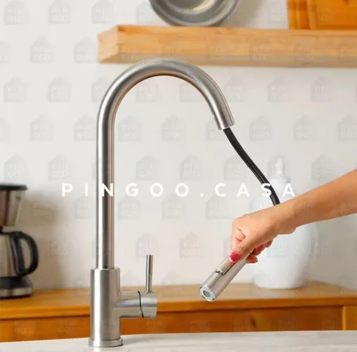 Torneira gourmet aço inox NOVA (NA CAIXA)