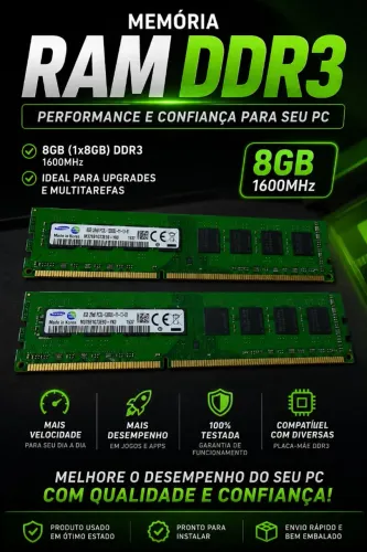 Memória DDR3 2x8GB 1600mhz desktop 