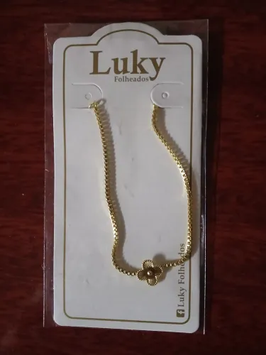 Pulseira Folheada a Ouro Luky Folheados Nova