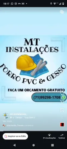 FORRO PVC GESSO DRYWALL CARTONADO 