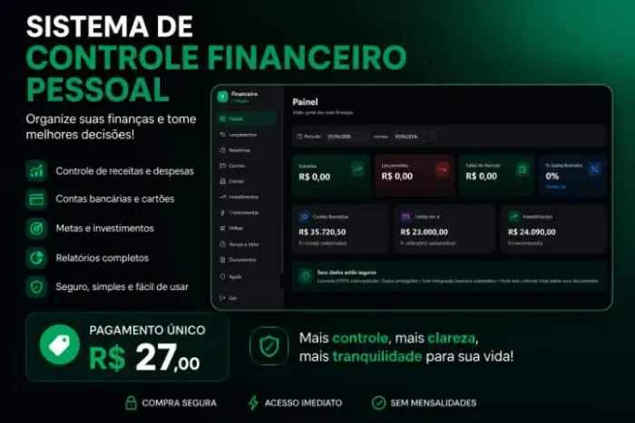 Sistema de finanças pessoais