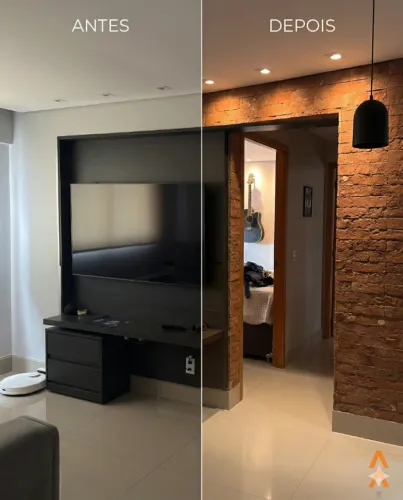 Revestimento Decorativo para Sala | Antes e Depois Incrível