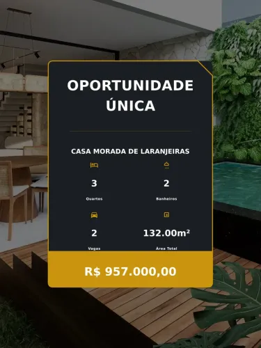 Seu novo lar em Morada de Laranjeiras: design moderno e áreas integradas!