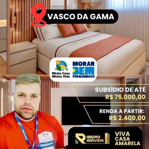 Vasco da Gama | Apartamento com entrada de 1.000,00.