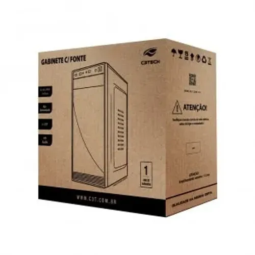 GABINETE MICRO ATX *SEM FONTE* PRETO C3 TECH MT-31V2BK