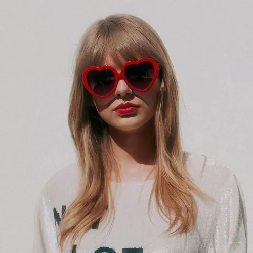 Óculos de coração Lolita Taylor Swift clipe ?22?
