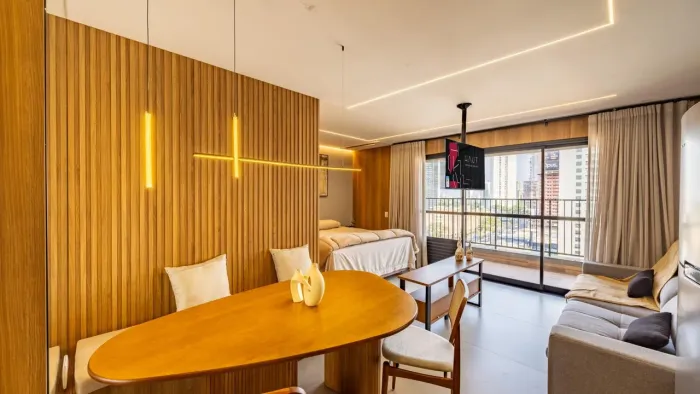 Apartamento mobiliado com 1 suíte no Hub Compact Life , no Setor Bueno