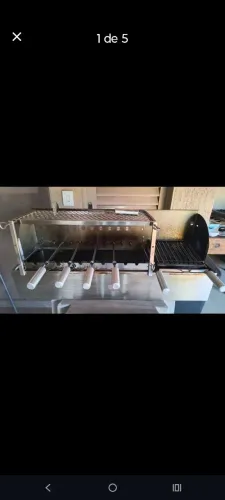 Churrasqueira Poligrill 10 espetos Grill giratório