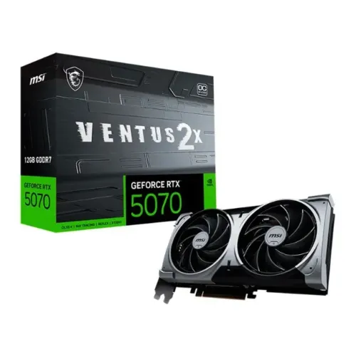 PLACA DE VIDEO RTX 5070 12GB MSI VENTUS 2X OC GDDR7 192BITS G5070-12V2C NOVA LACRADA!