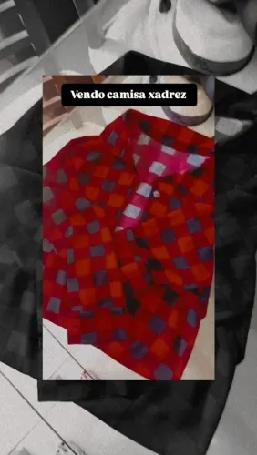 Camisa xadrez vermelha 