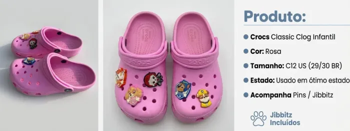 Crocs Classic Clog Rosa 29-30