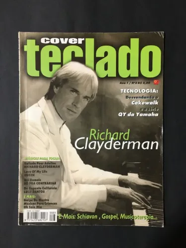 Revista Cover Teclado Richard Clayderman Ano 1 Nº 3 1996 - Editora Jazz Music Ltda.