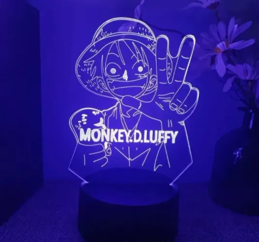 Luminária Led Nortuno 3D do One Piece