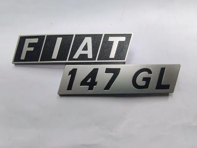 Fiat 147 GL - Emblema da tampa traseira (mala) novo original