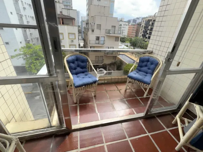 Apartamento com varanda, 2 dormitórios, Enseada, Guarujá