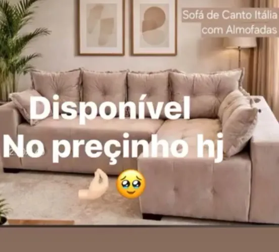 SOFÁ DE CANTO NA PROMOÇÃO