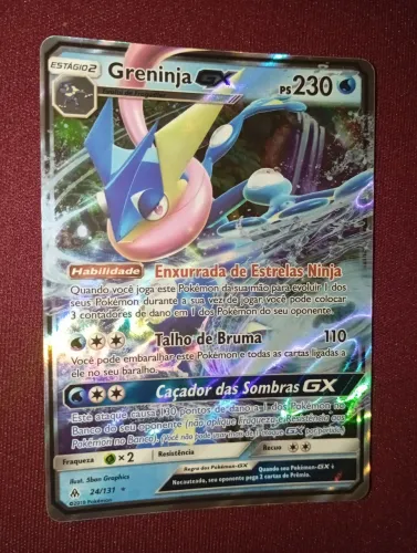 Carta Pokémon Greninja GX 2018 NM Perfeito Estado # Pikachu charizard mewtwo gengar eevee