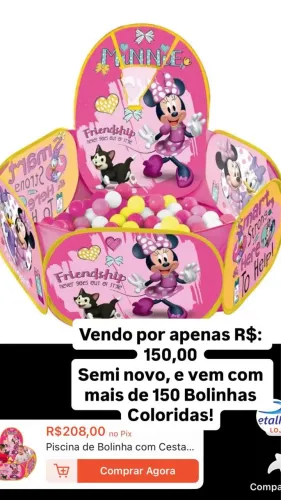Piscina de Bolinha com Cestinha e Bolinhas Coloridas