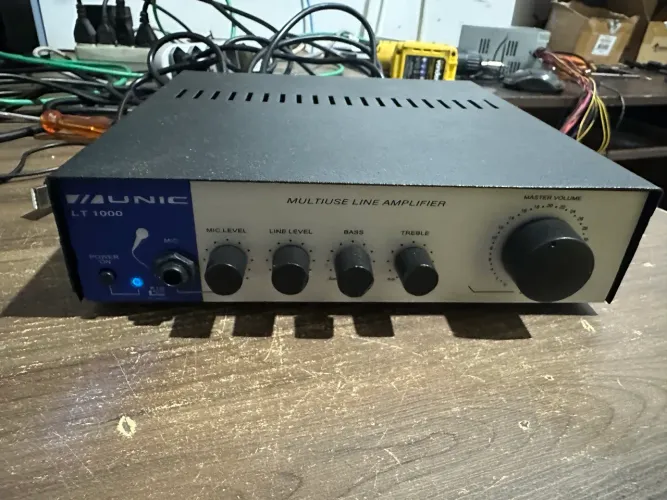 Receiver amplificador ate 12 alto falantes unic lt 1000 perfeito semi novo