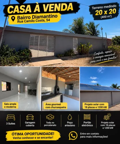 Casa a venda no diamantino (Mararu)