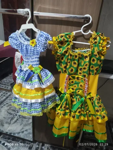 Vestido infantil 2 anos e 5 anos