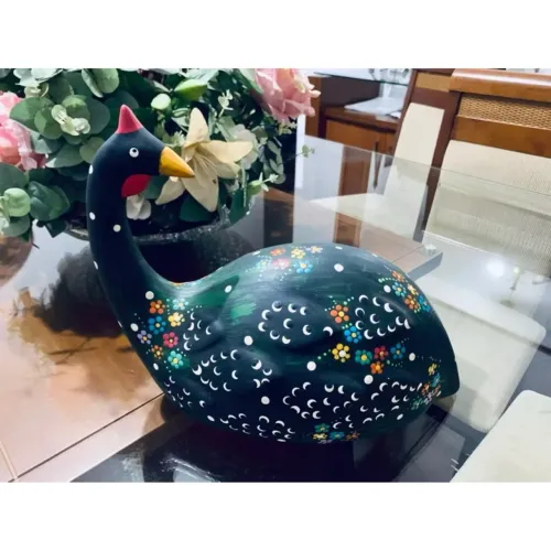 peça decoração Galinha da Angola decorativa