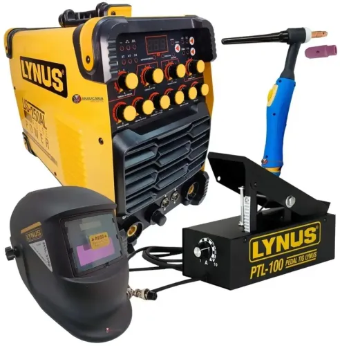Inversora solda aluminio acdc lynus lis 250al pulse power