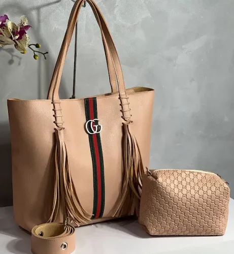 Bolsa Gucci Sacola Duas Franjas 2 Peças