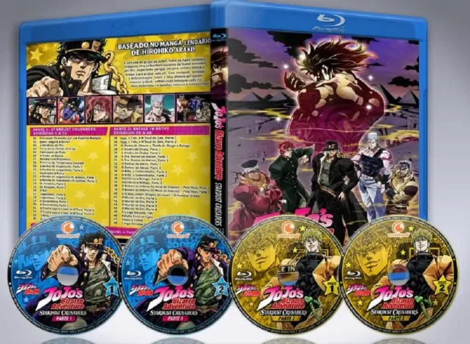 JOJO BIZARRE ADVENTURE TEMPORADA 3 BLURAY COM LUVA