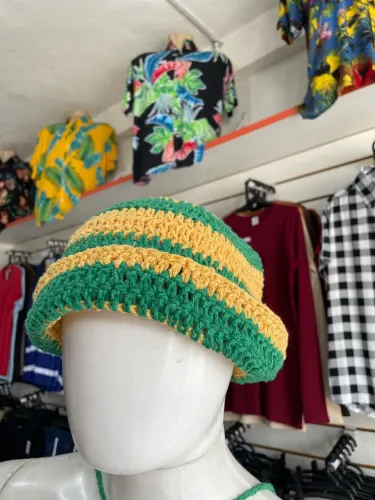 Touca de crochê do Brasil