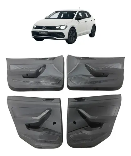 Kit Forração Porta (black Piano) Vw Polo Track 2025 Branco