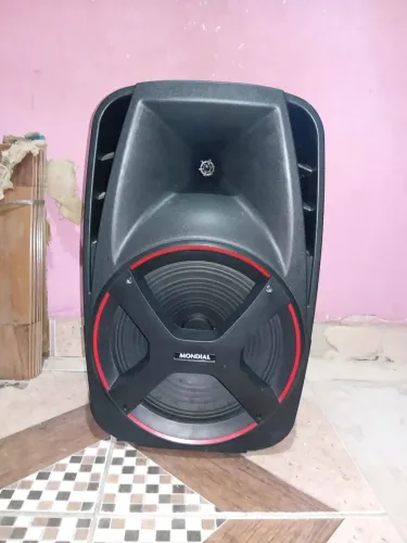 Caixa Amplificada Connect Power || Mondial Preto e Vermelho 550W RMS CM-550
