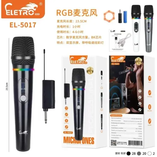 Microfone sem fio com RGB