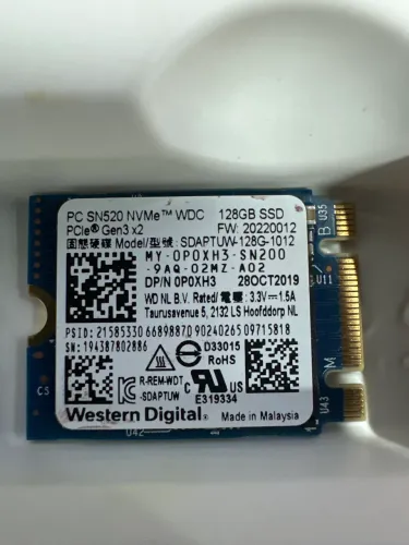 SSD NVME 128gb PCIe Gen 3 x2. 2230