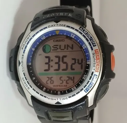 Relógio Casio PRS-400 Fishing Gear Moon Graph - Não é Seiko Orient Citizen Timex Polar Aka